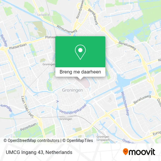 UMCG Ingang 43 kaart