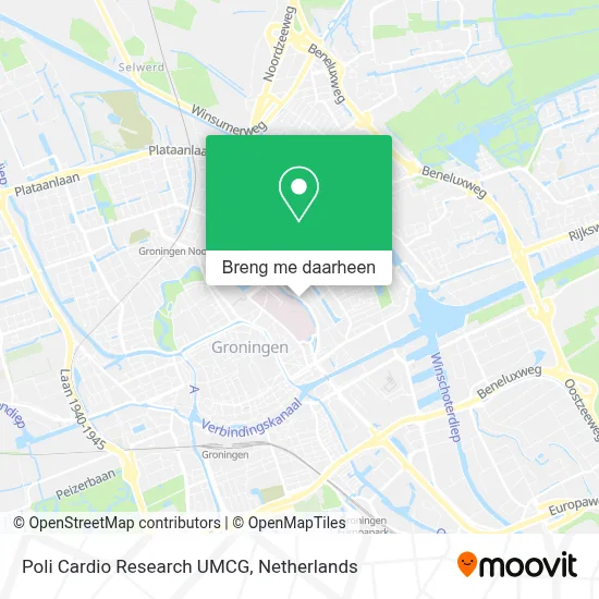 Poli Cardio Research UMCG kaart