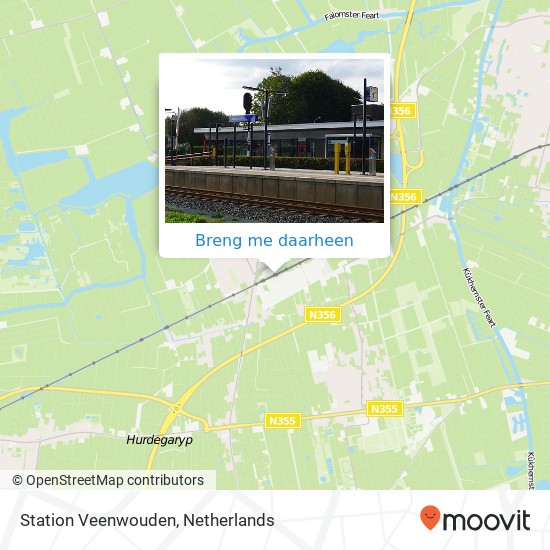 Station Veenwouden kaart