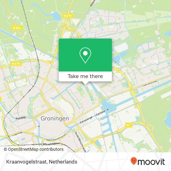 Kraanvogelstraat kaart