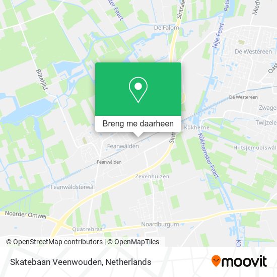 Skatebaan Veenwouden kaart