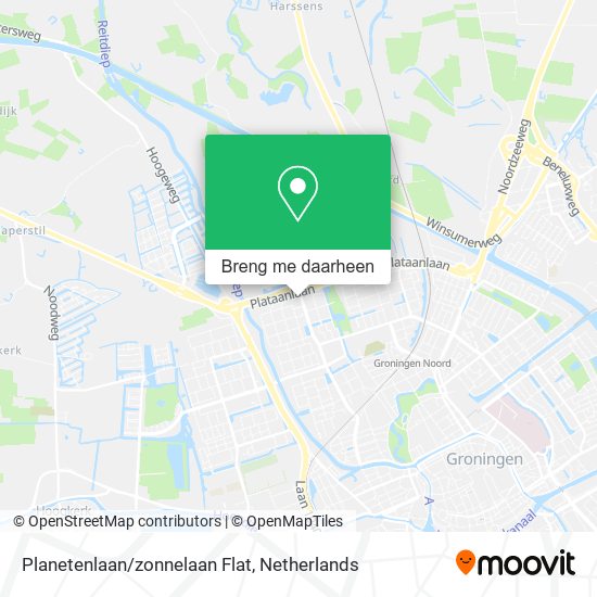 Planetenlaan/zonnelaan Flat kaart