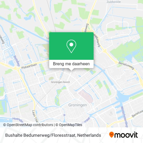 Bushalte Bedumerweg / Floresstraat kaart