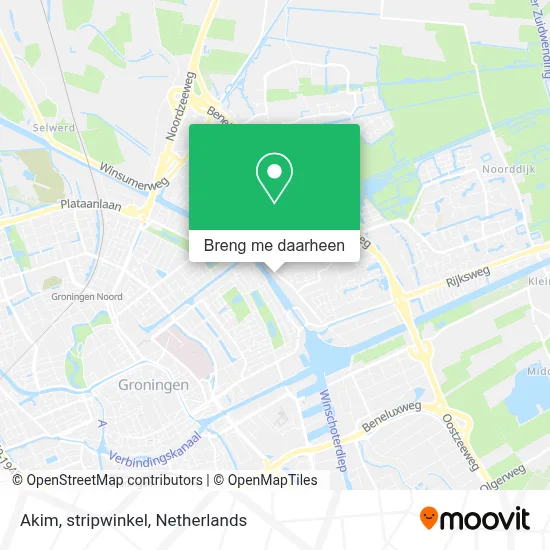 Akim, stripwinkel kaart