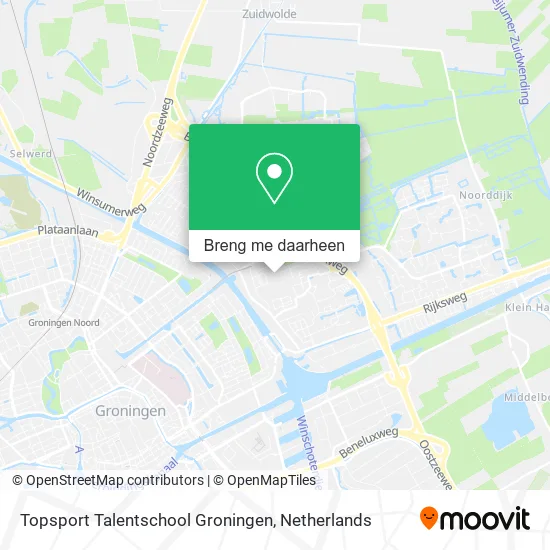 Topsport Talentschool Groningen kaart
