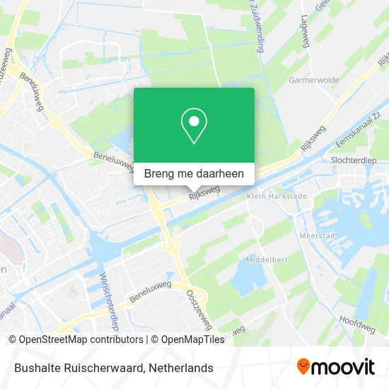 Bushalte Ruischerwaard kaart