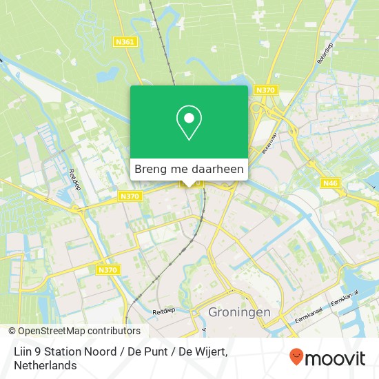 Liin 9 Station Noord / De Punt / De Wijert kaart