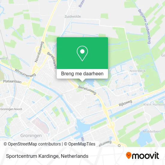 Sportcentrum Kardinge kaart