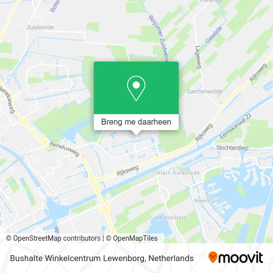 Bushalte Winkelcentrum Lewenborg kaart