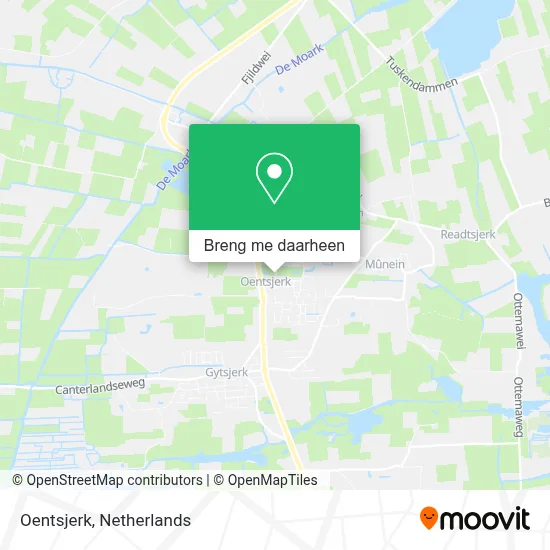 Oentsjerk kaart