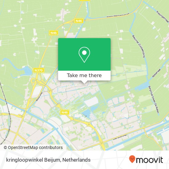 kringloopwinkel Beijum kaart