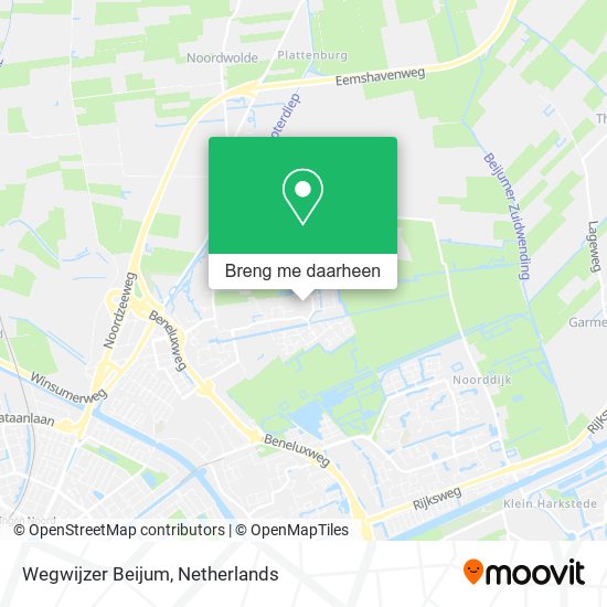 Wegwijzer Beijum kaart