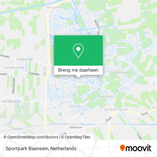 Sportpark Baensein kaart