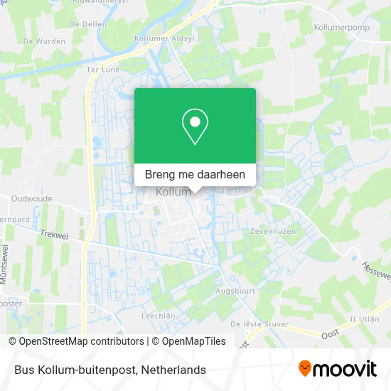 Bus Kollum-buitenpost kaart