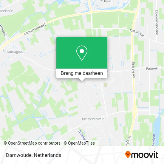 Damwoude kaart