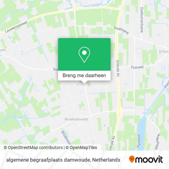 algemene begraafplaats damwoude kaart
