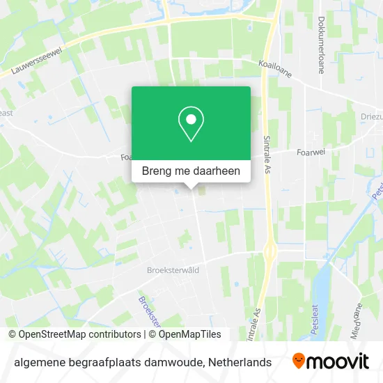 algemene begraafplaats damwoude kaart