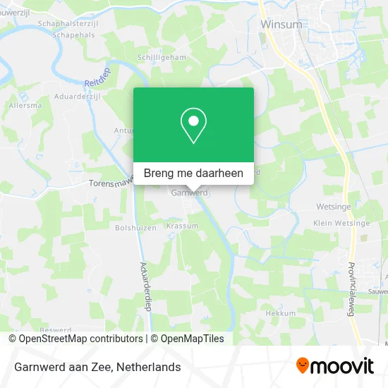 Garnwerd aan Zee kaart