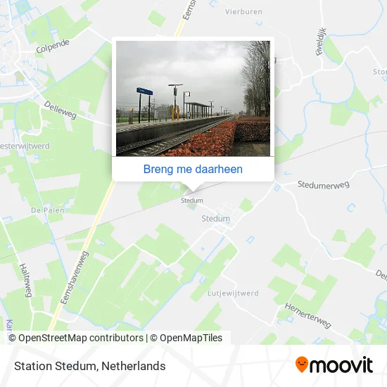 Station Stedum kaart