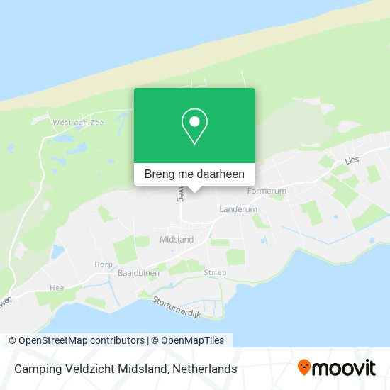 Camping Veldzicht Midsland kaart