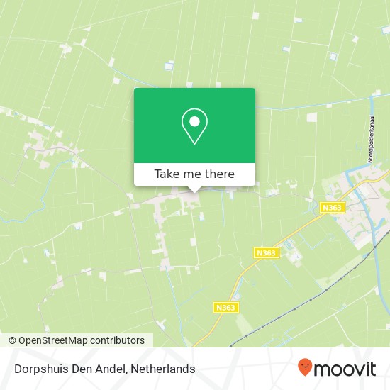 Dorpshuis Den Andel kaart