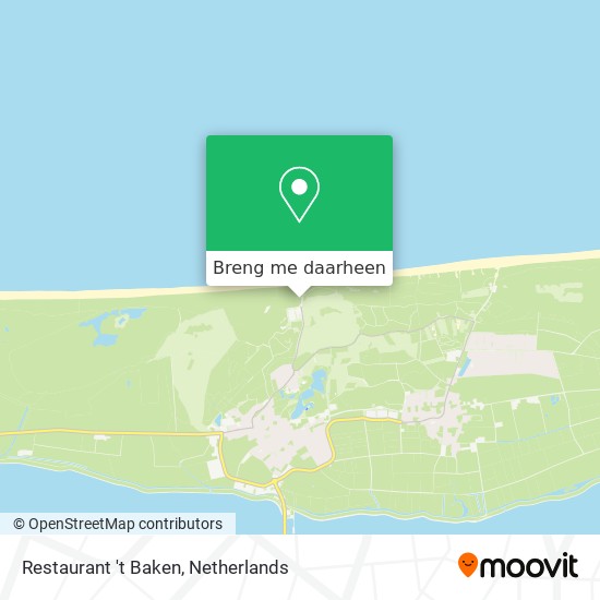 Restaurant 't Baken kaart