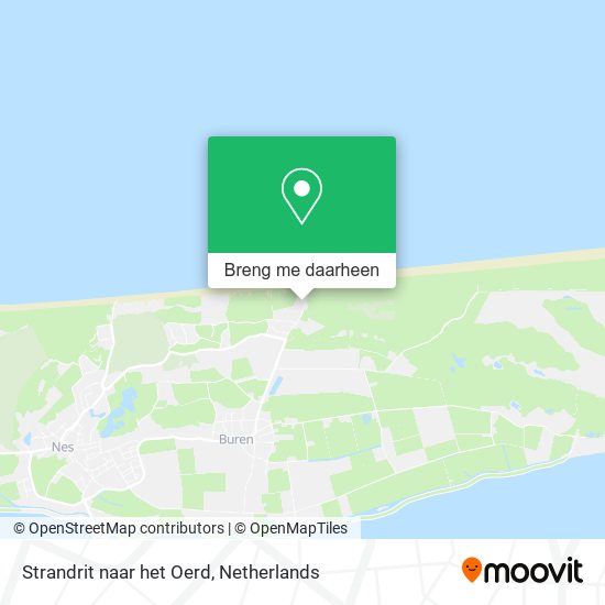 Strandrit naar het Oerd kaart