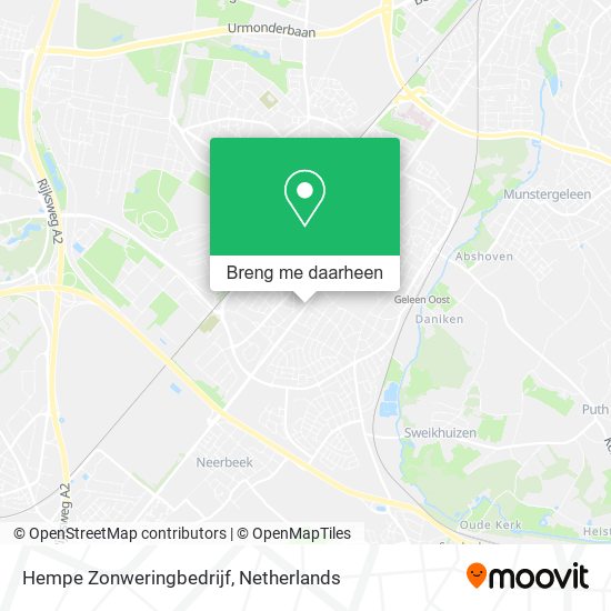 Hempe Zonweringbedrijf kaart