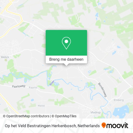 Op het Veld Bestratingen Herkenbosch kaart