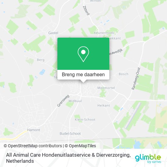 All Animal Care Hondenuitlaatservice & Dierverzorging kaart