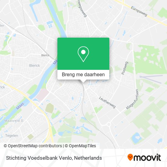 Stichting Voedselbank Venlo kaart