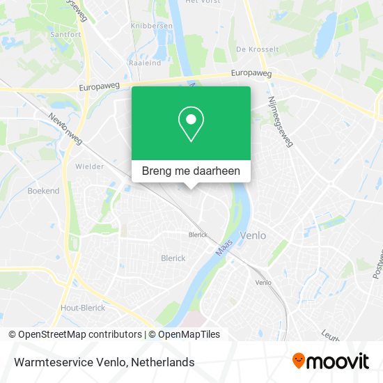 Warmteservice Venlo kaart