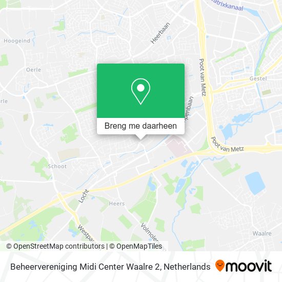 Beheervereniging Midi Center Waalre 2 kaart