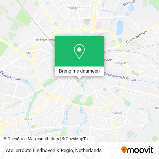 Atelierroute Eindhoven & Regio kaart