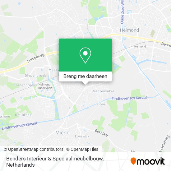 Benders Interieur & Speciaalmeubelbouw kaart