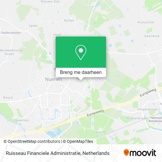 Ruisseau Financiele Administratie kaart