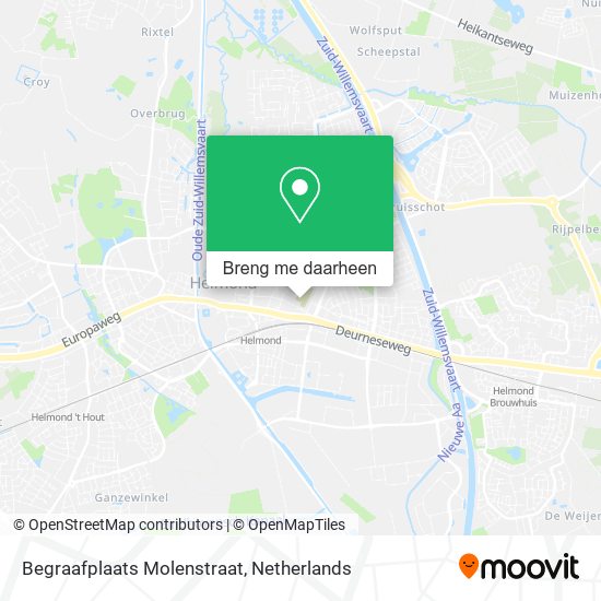 Begraafplaats Molenstraat kaart