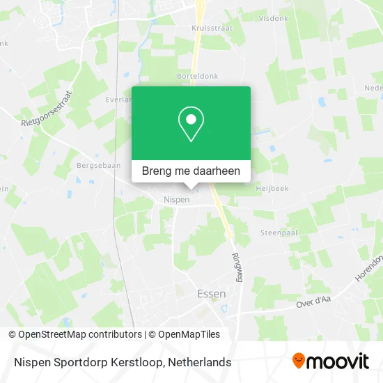 Nispen Sportdorp Kerstloop kaart