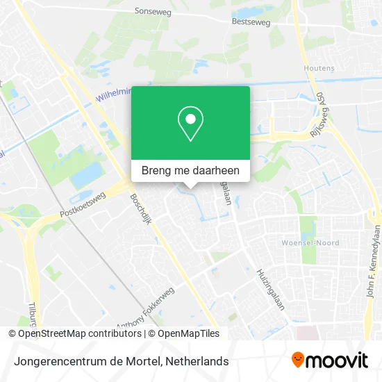 Jongerencentrum de Mortel kaart