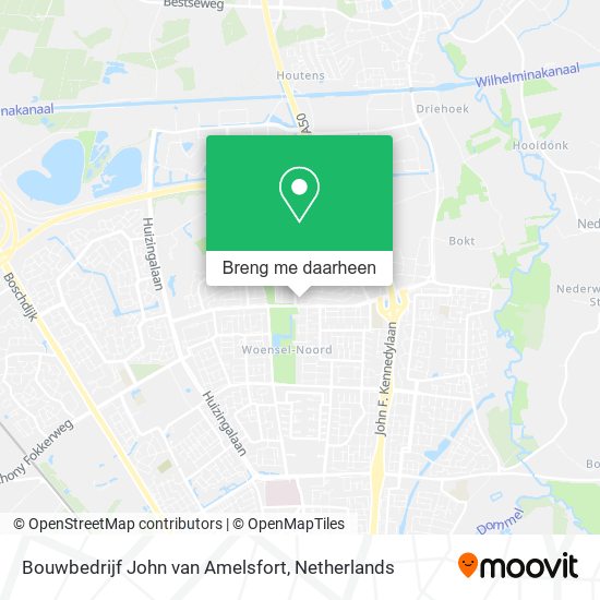 Bouwbedrijf John van Amelsfort kaart
