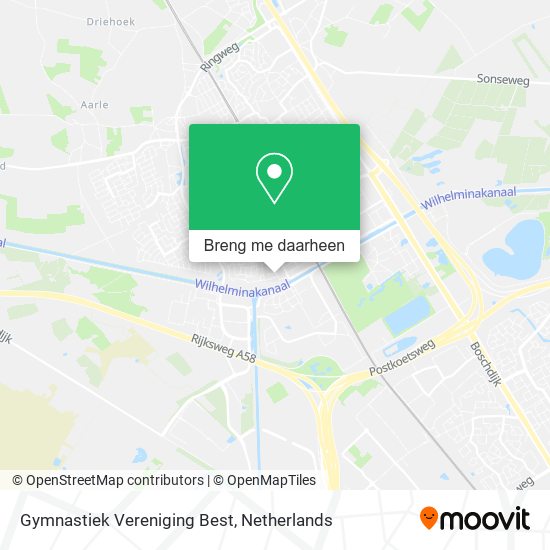 Gymnastiek Vereniging Best kaart