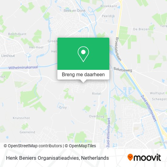 Henk Beniers Organisatieadvies kaart
