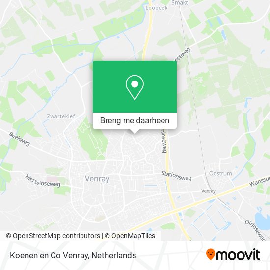 Koenen en Co Venray kaart