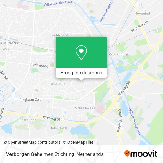 Verborgen Geheimen Stichting kaart