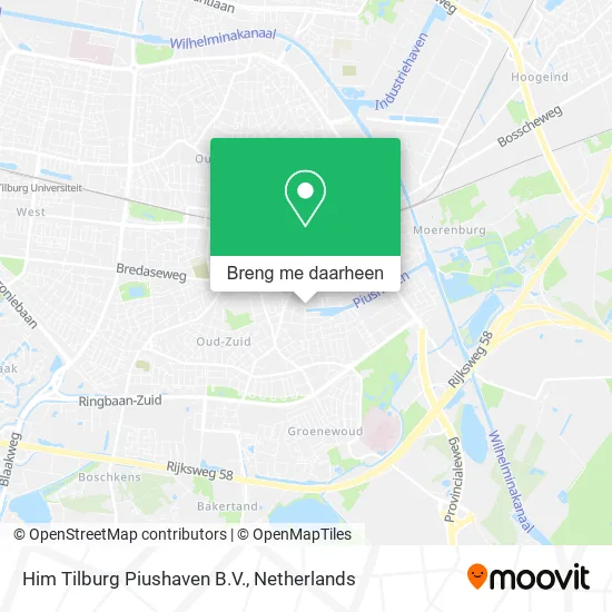 Him Tilburg Piushaven B.V. kaart