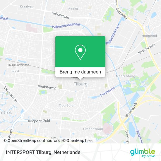 INTERSPORT Tilburg kaart