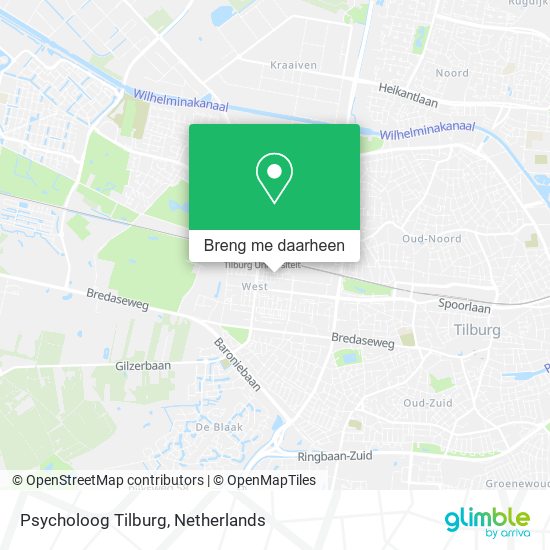 Psycholoog Tilburg kaart