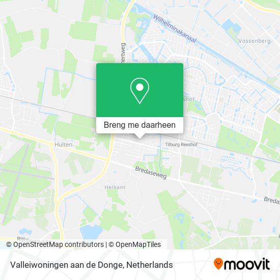 Valleiwoningen aan de Donge kaart