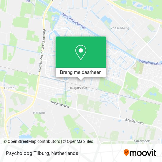 Psycholoog Tilburg kaart