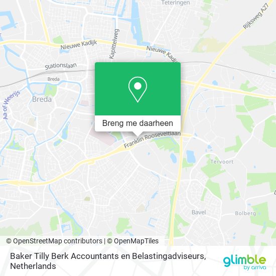 Baker Tilly Berk Accountants en Belastingadviseurs kaart